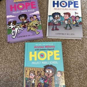 HOPE Project Middle School Kids Book by Alyssa Milano - Teal Cover